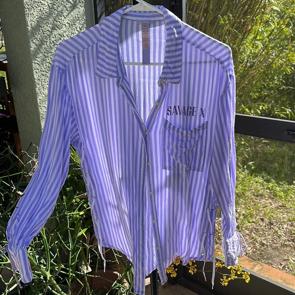 Savage x Fenty Purple and White Boyfriend small
